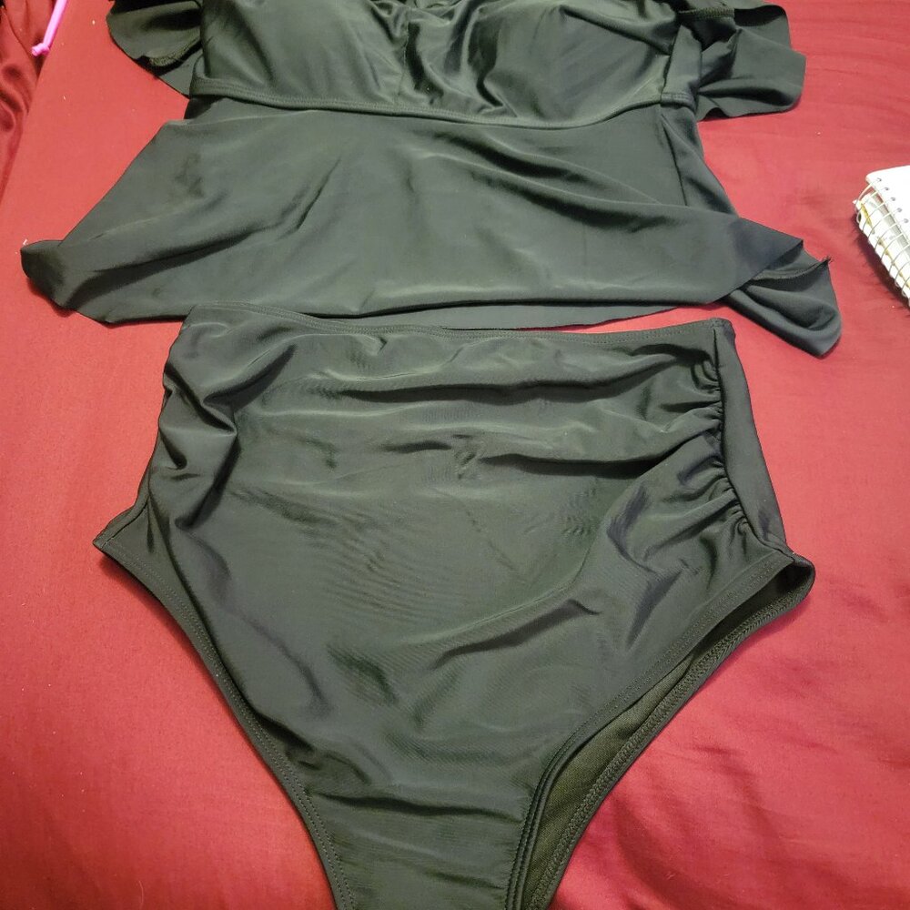 Flared top two piece bikini